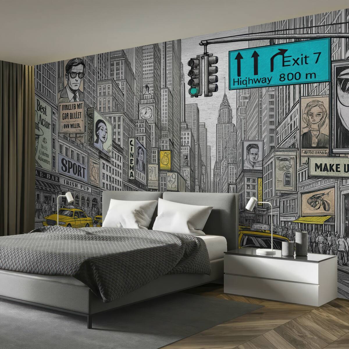 Fototapeta Megapolis w stylu komiksowym.