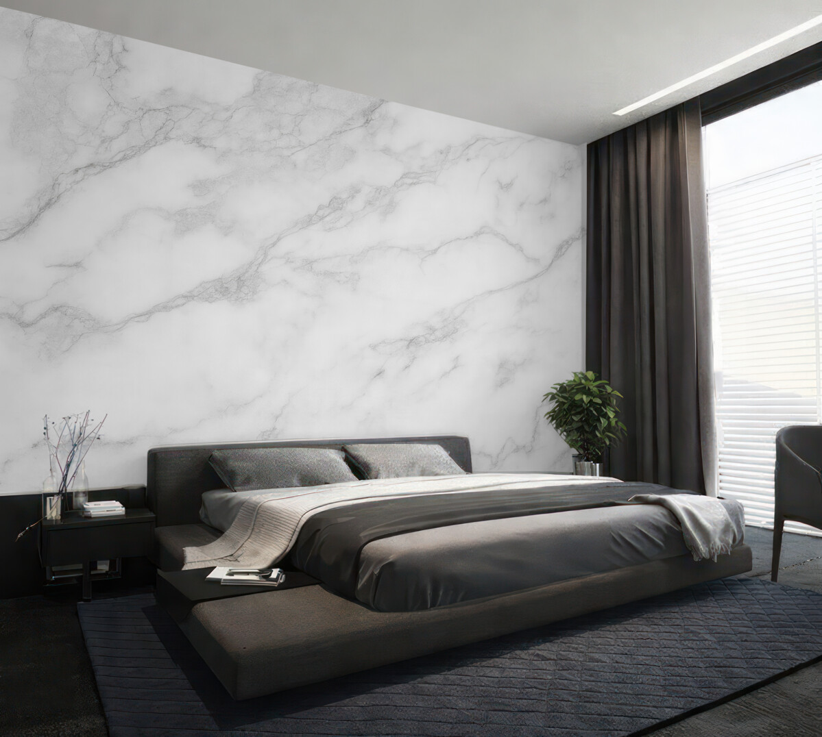 Fototapeta Szary kamień marmurowy.