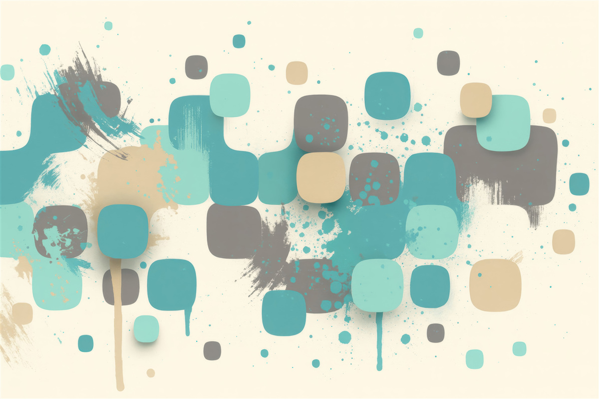 Fototapeta Abstrakcyjne formy w kojących odcieniach.