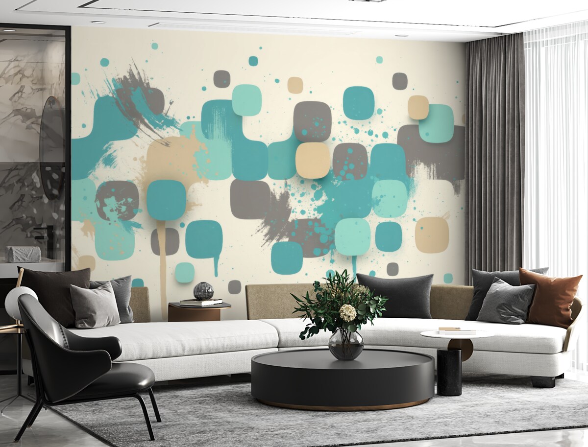 Fototapeta Abstrakcyjne formy w kojących odcieniach.