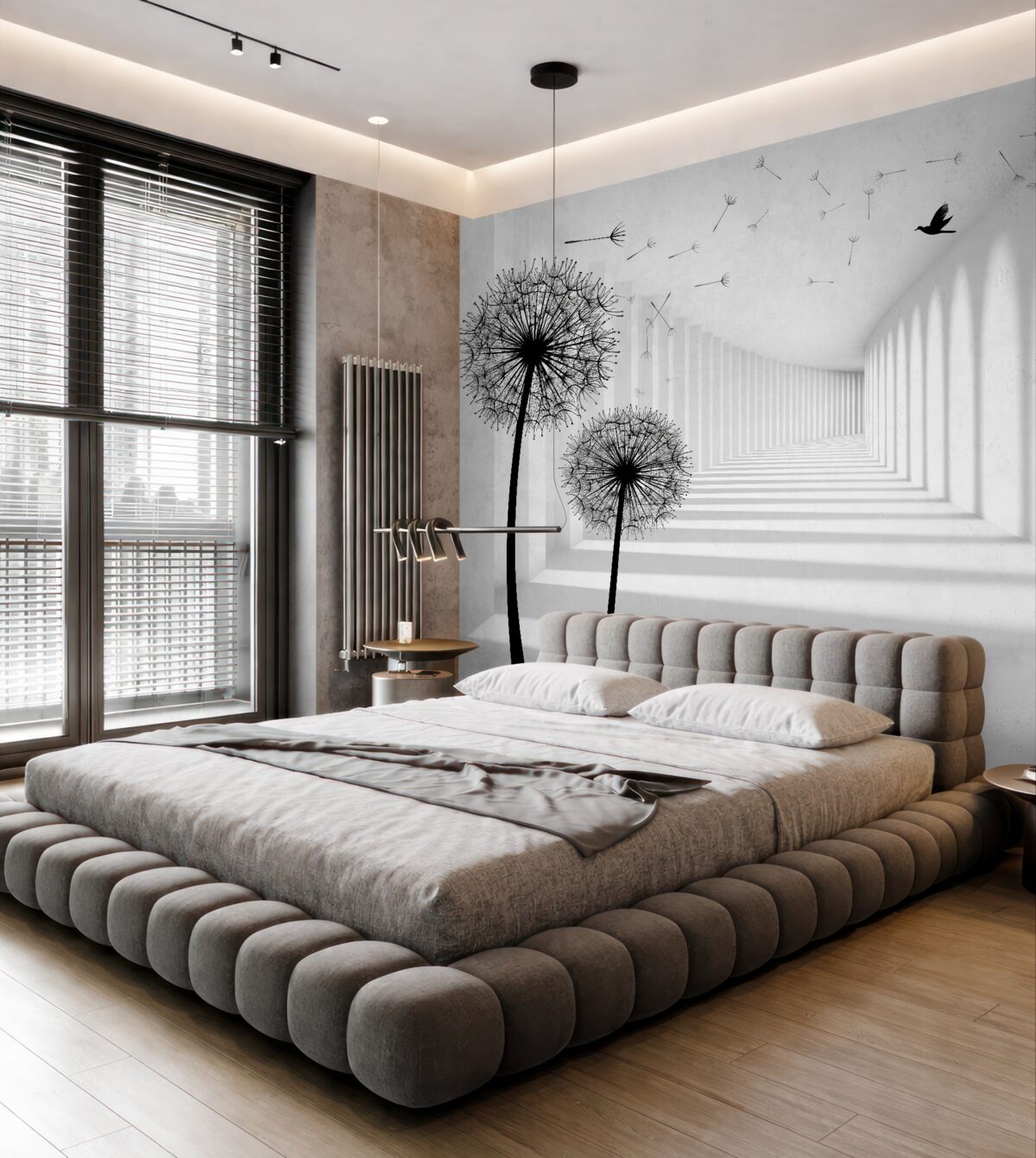 Fototapeta Trójwymiarowy tunel i mlecz.