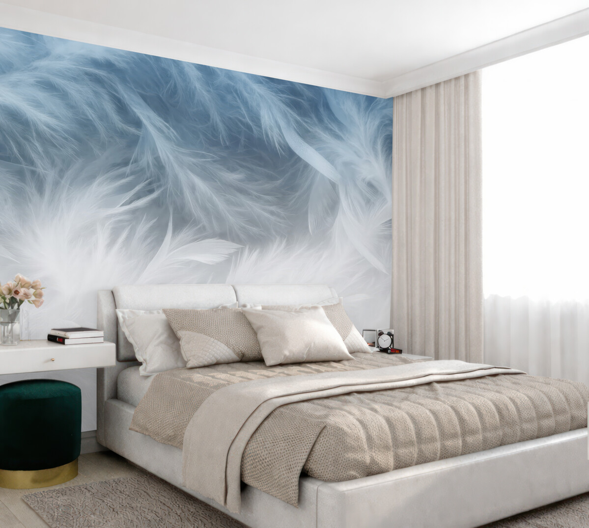 Fototapeta Niebieskie pióra.