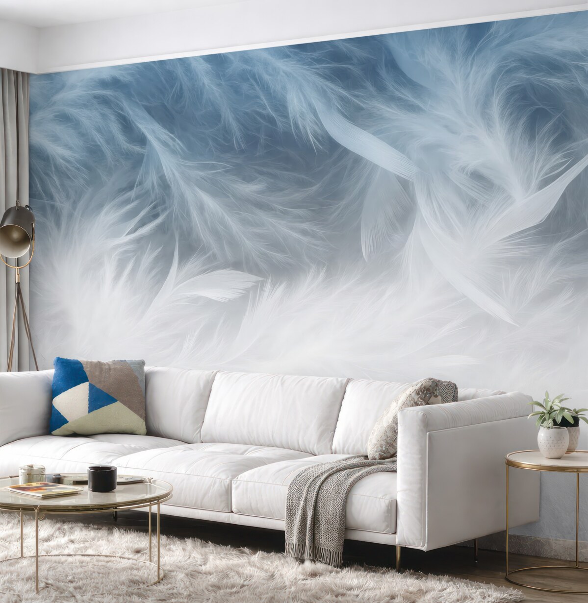 Fototapeta Niebieskie pióra.