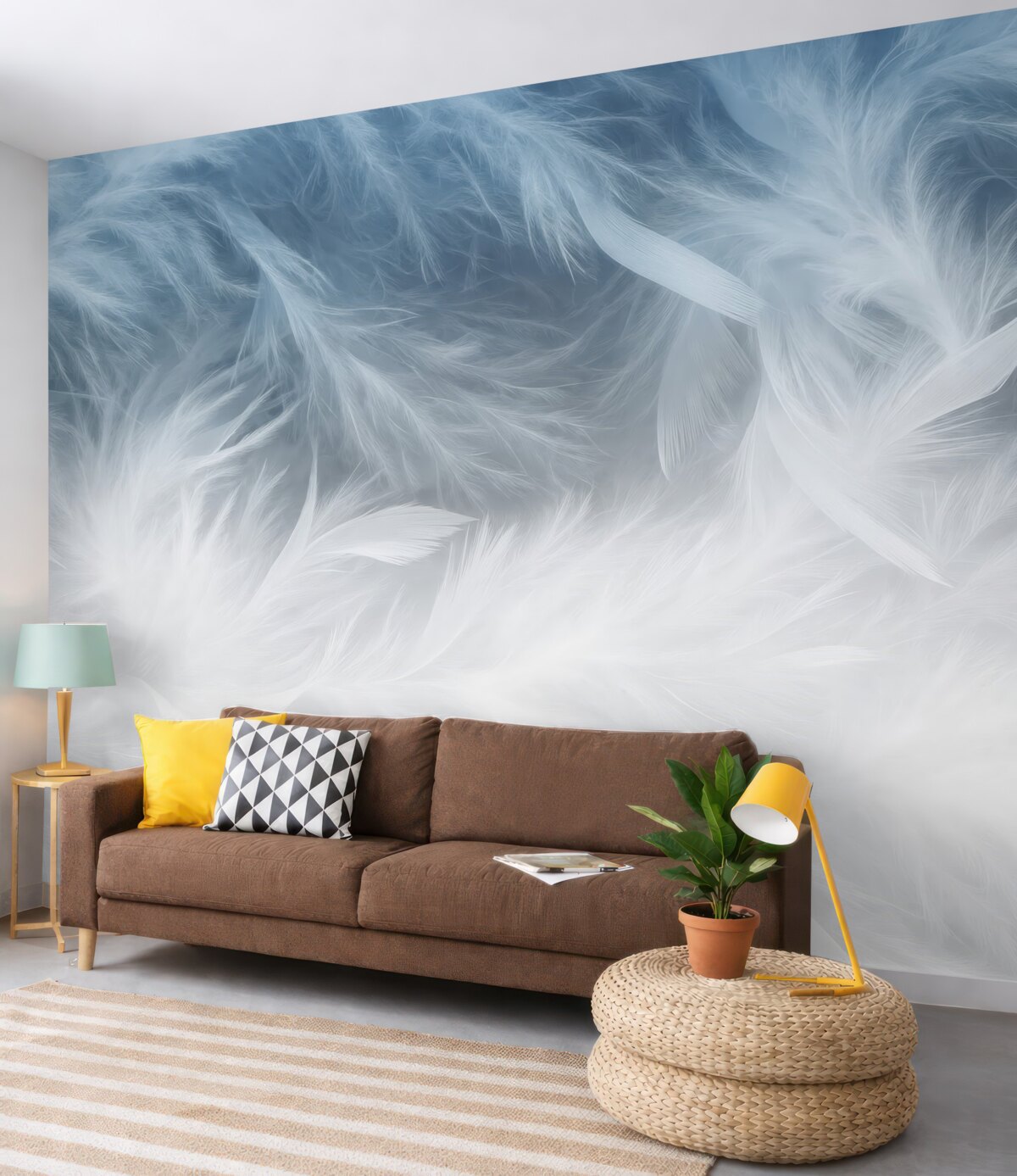 Fototapeta Niebieskie pióra.