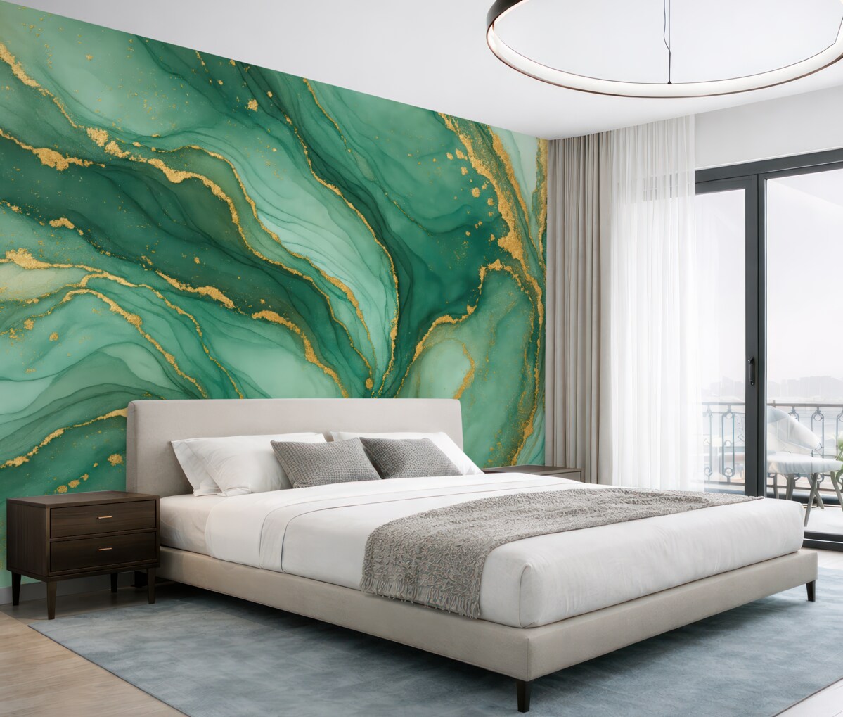 Fototapeta Zielony kamień marmurowy.