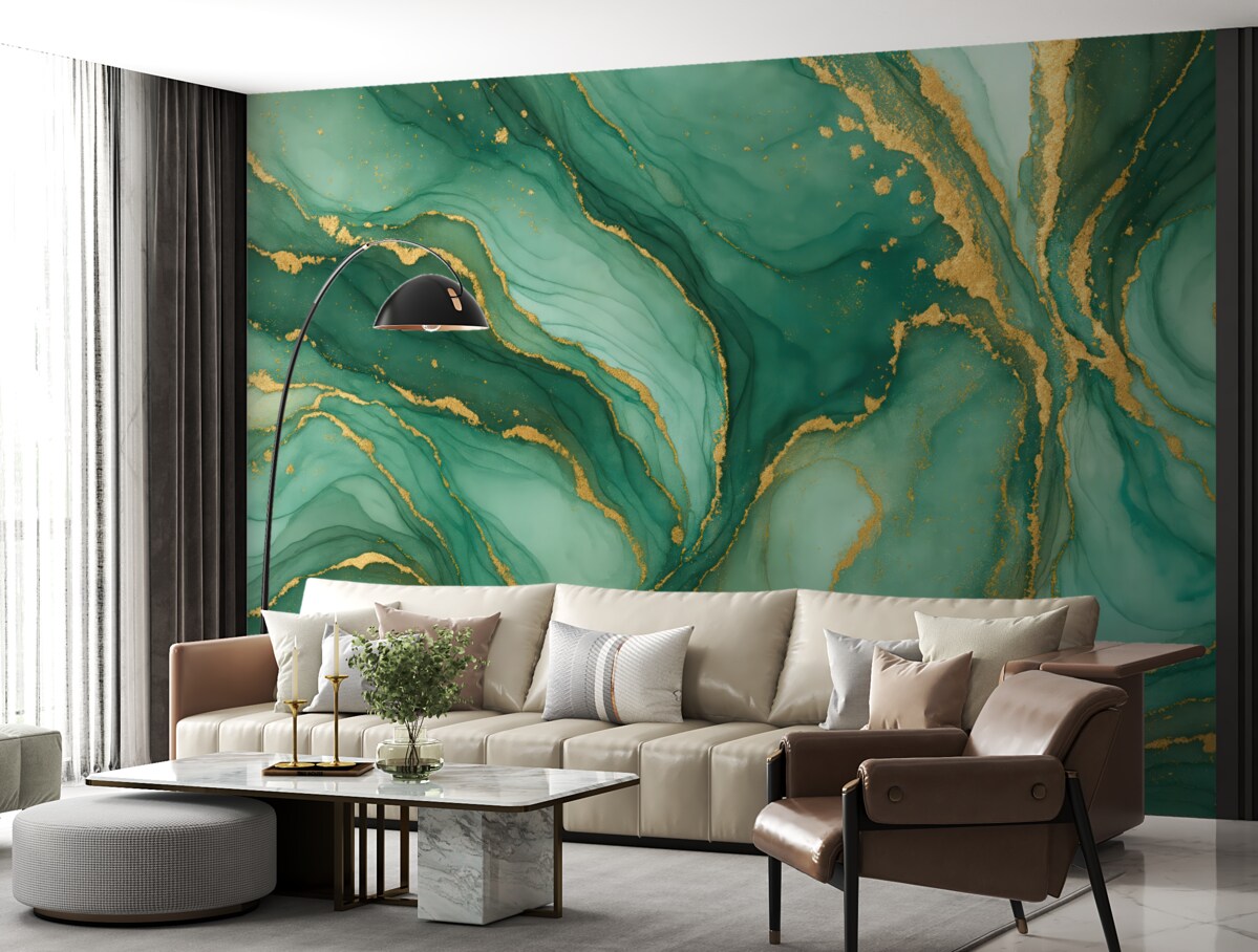 Fototapeta Zielony kamień marmurowy.