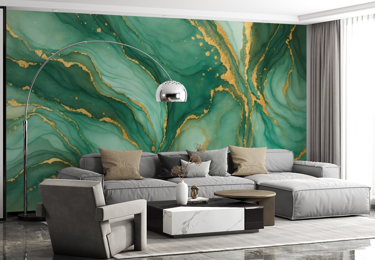 Fototapeta Zielony kamień marmurowy.