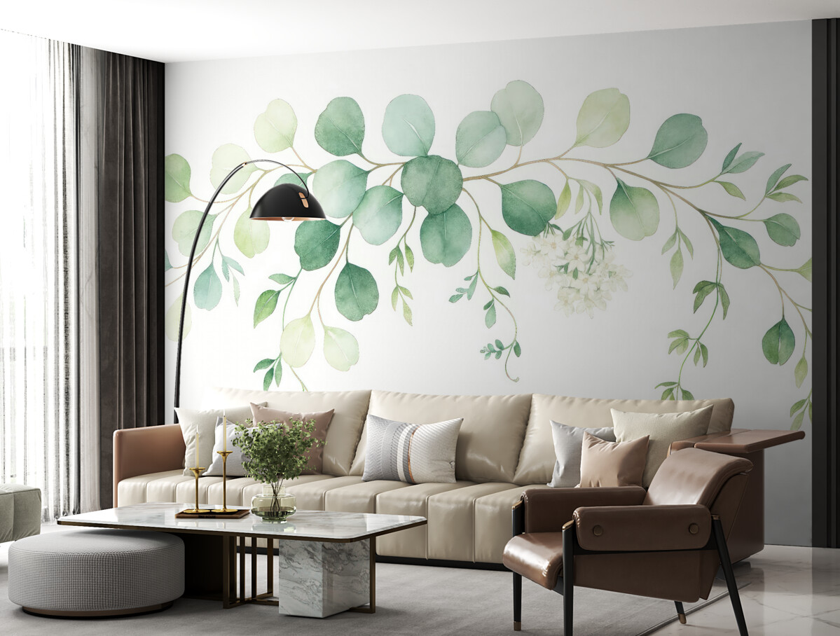 Fototapeta Gałązka z foliami.