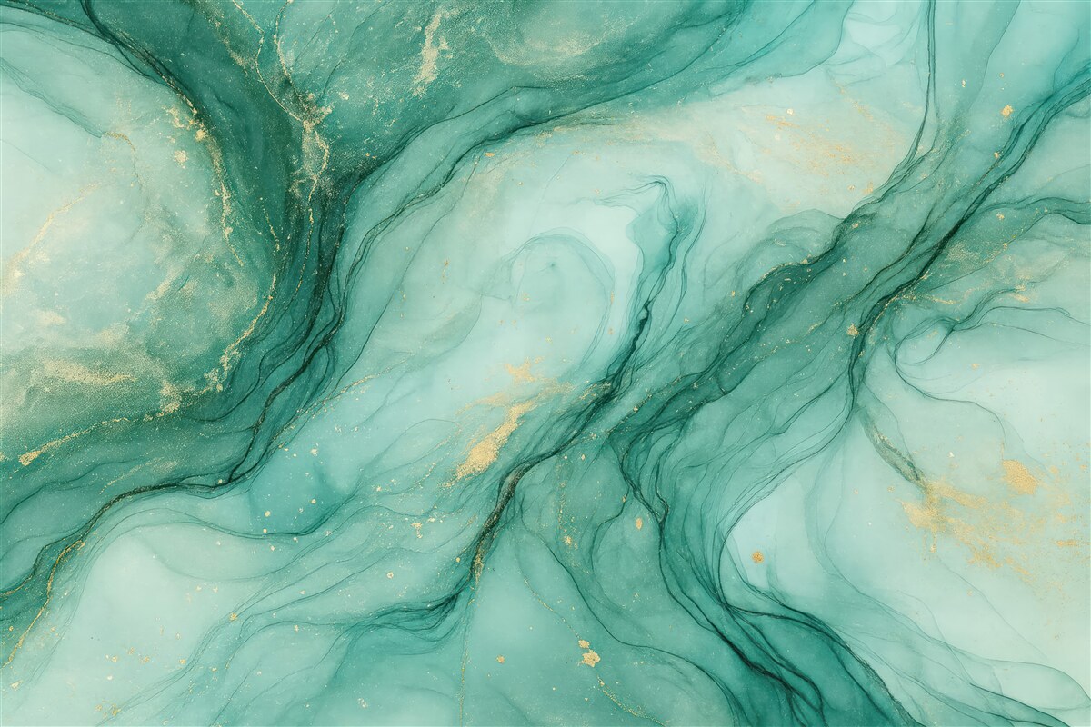 Fototapeta Turkusowy marmur z subtelną mgiełką.