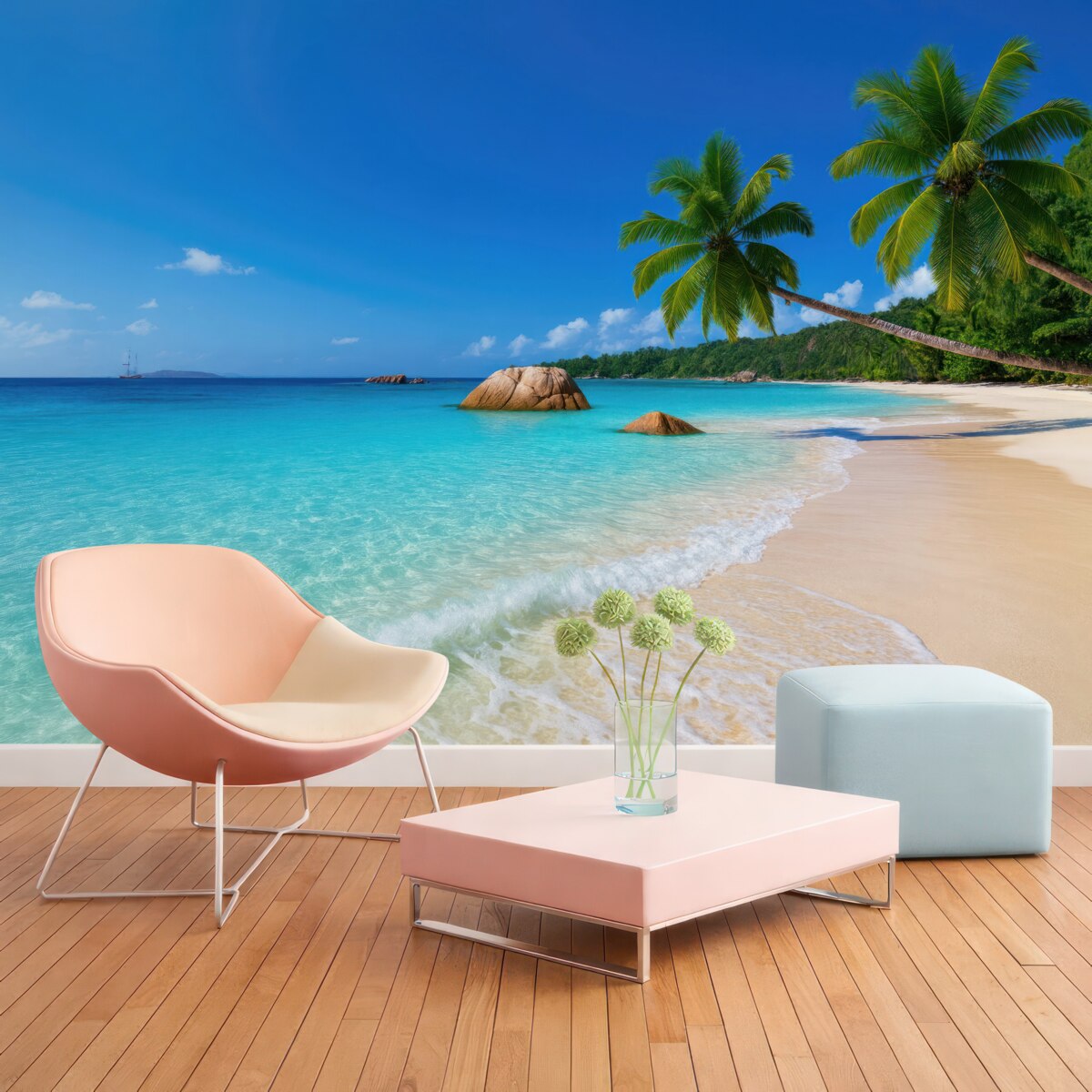 Fototapeta Woda, niebo oraz chmury.