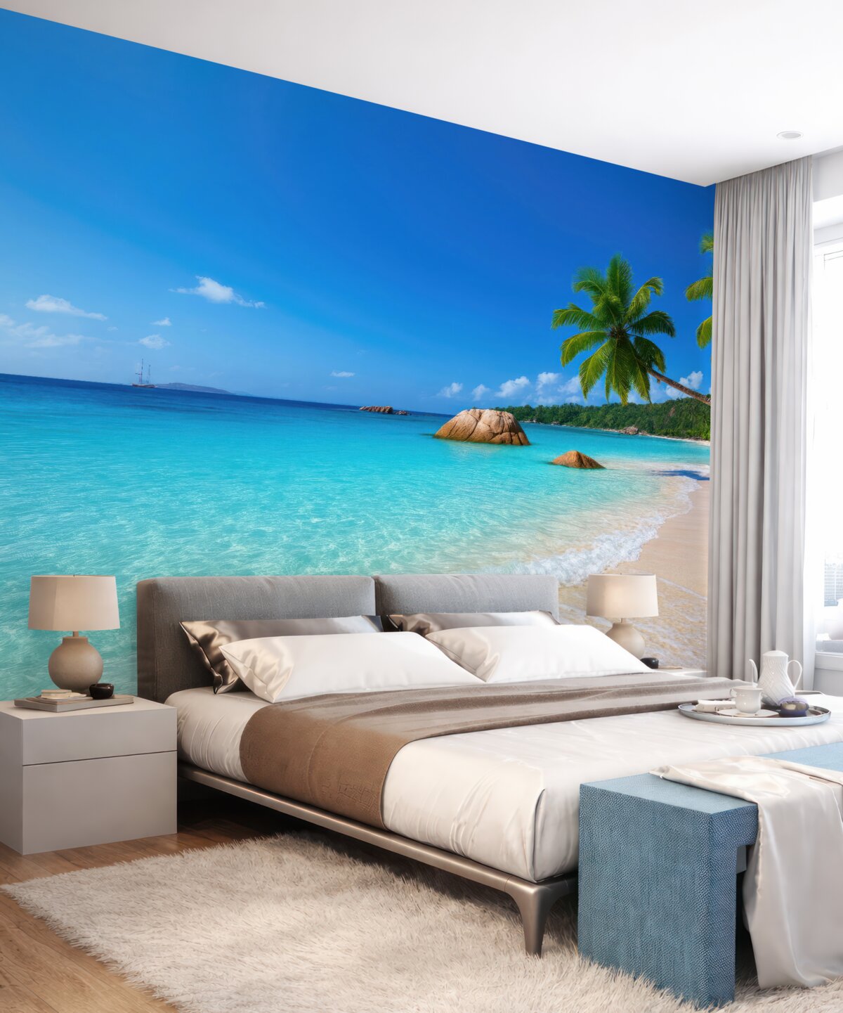 Fototapeta Woda, niebo oraz chmury.