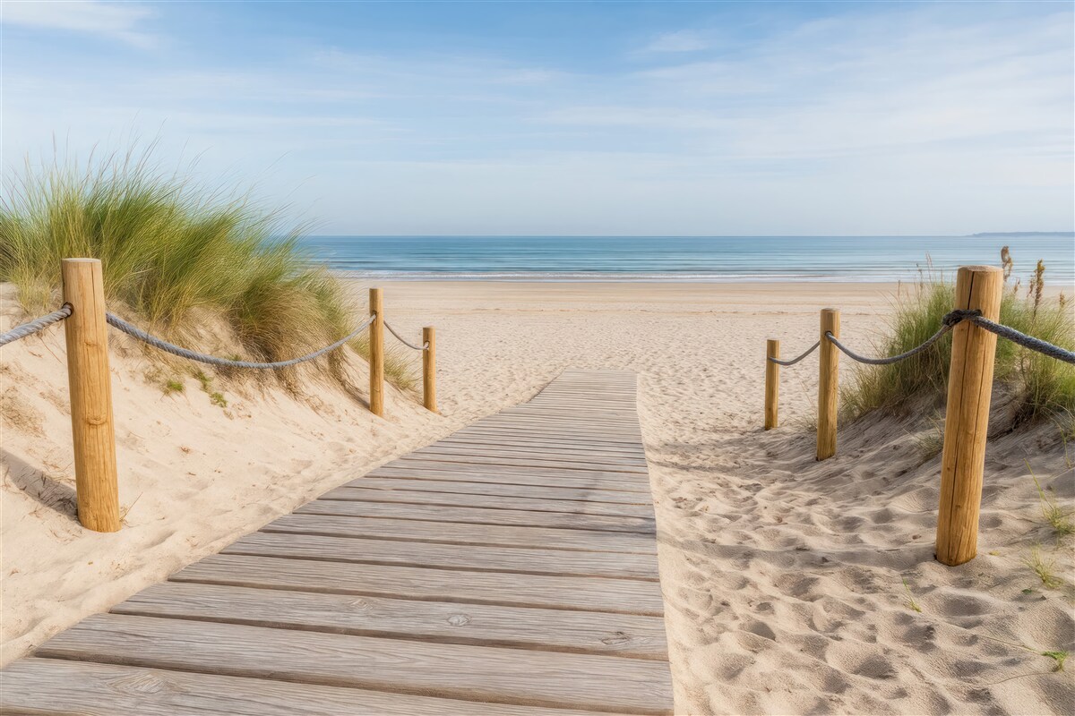 Fototapeta Droga do piaszczystego brzegu.