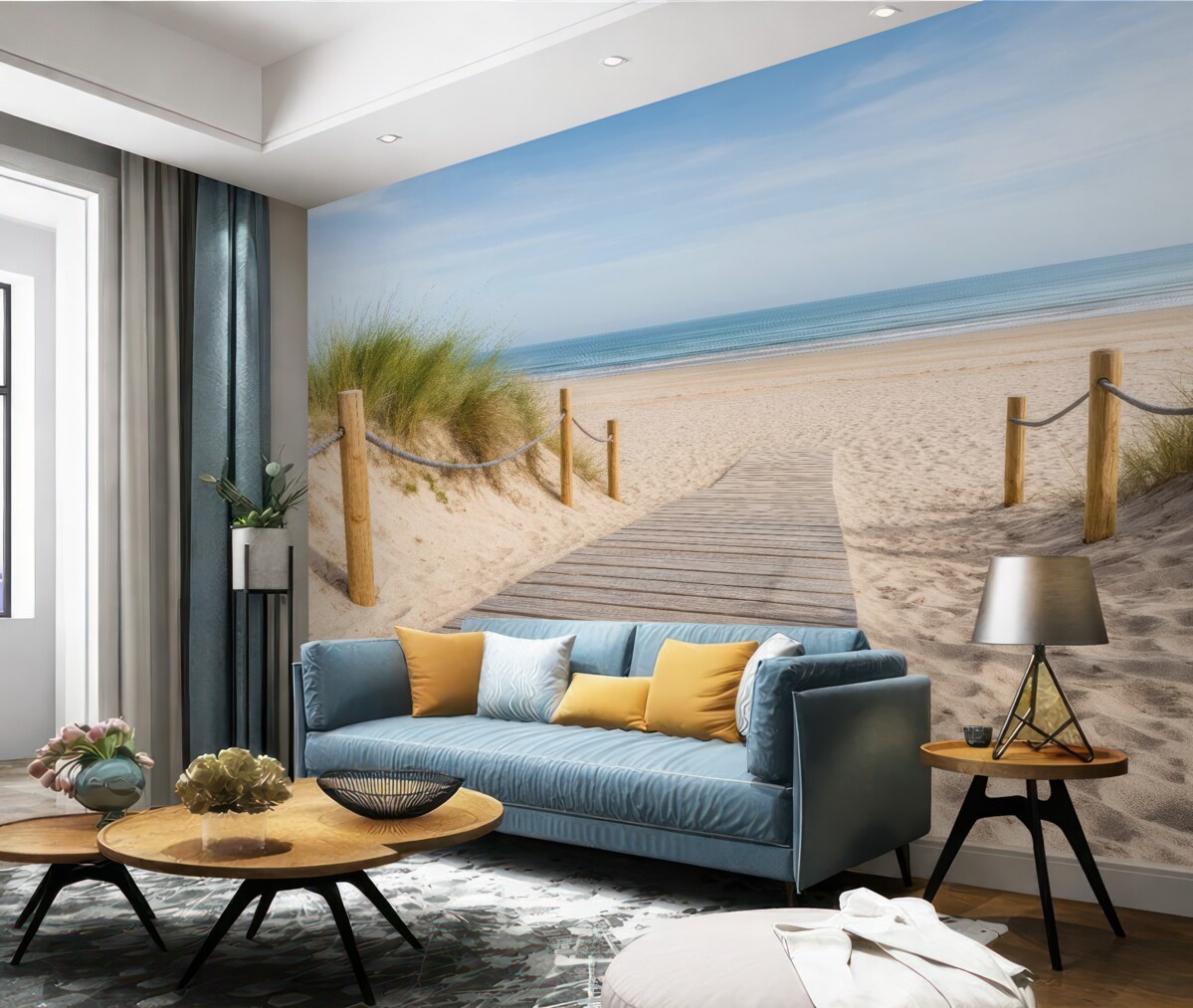 Fototapeta Droga do piaszczystego brzegu.