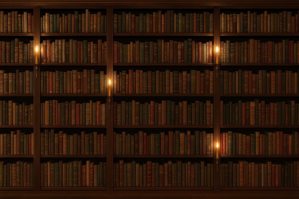 Fototapeta Regał na książki.