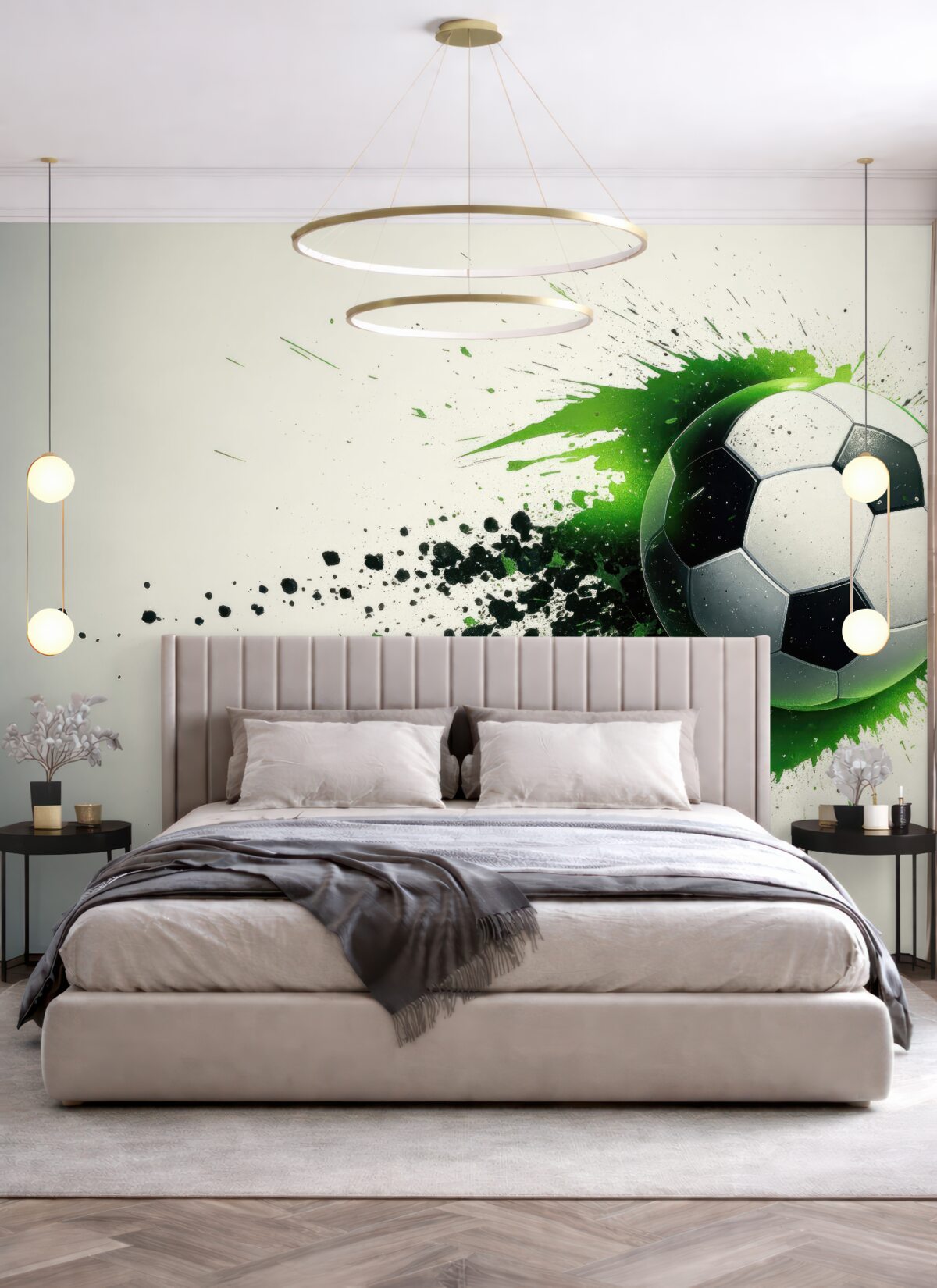 Fototapeta Futbol pozostawia zielone ślady.