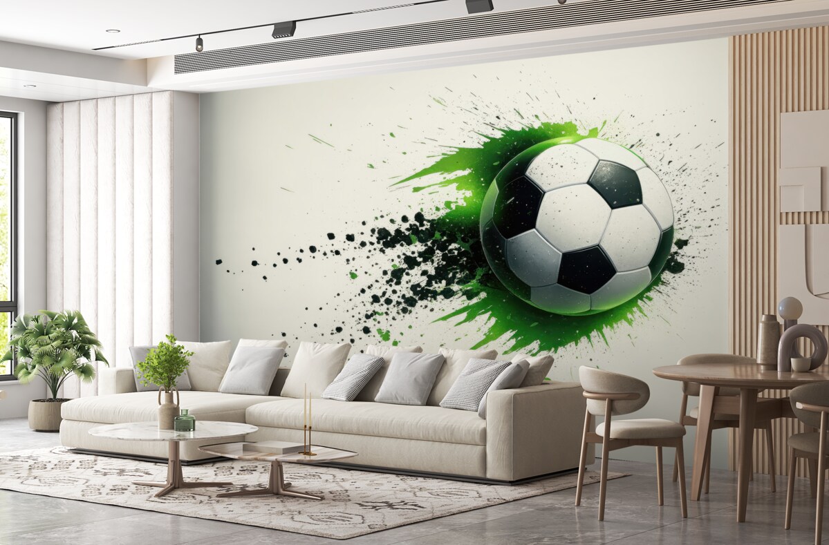 Fototapeta Futbol pozostawia zielone ślady.