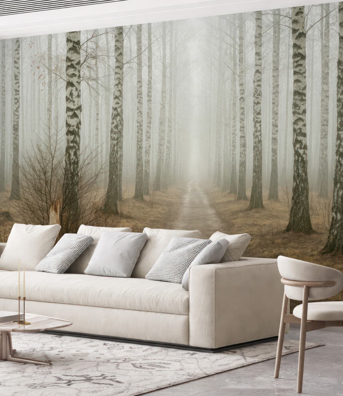 Fototapeta Brzozy w mgle.