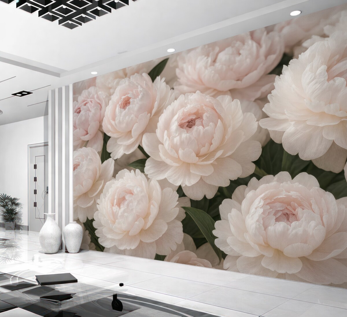 Fototapeta Jasno-różowe piwonie.