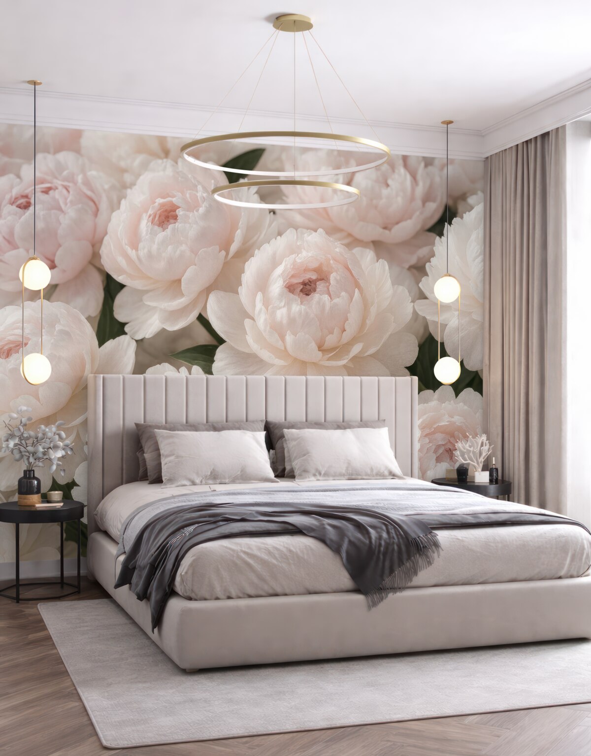 Fototapeta Jasno-różowe piwonie.