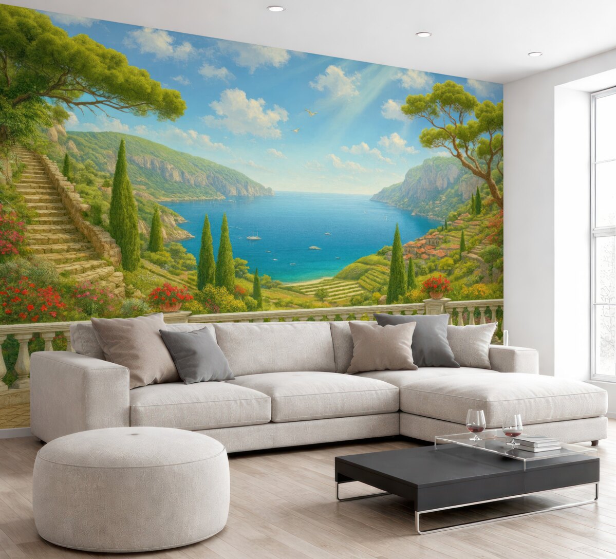 Fototapeta Roślina, obłok i niebo.