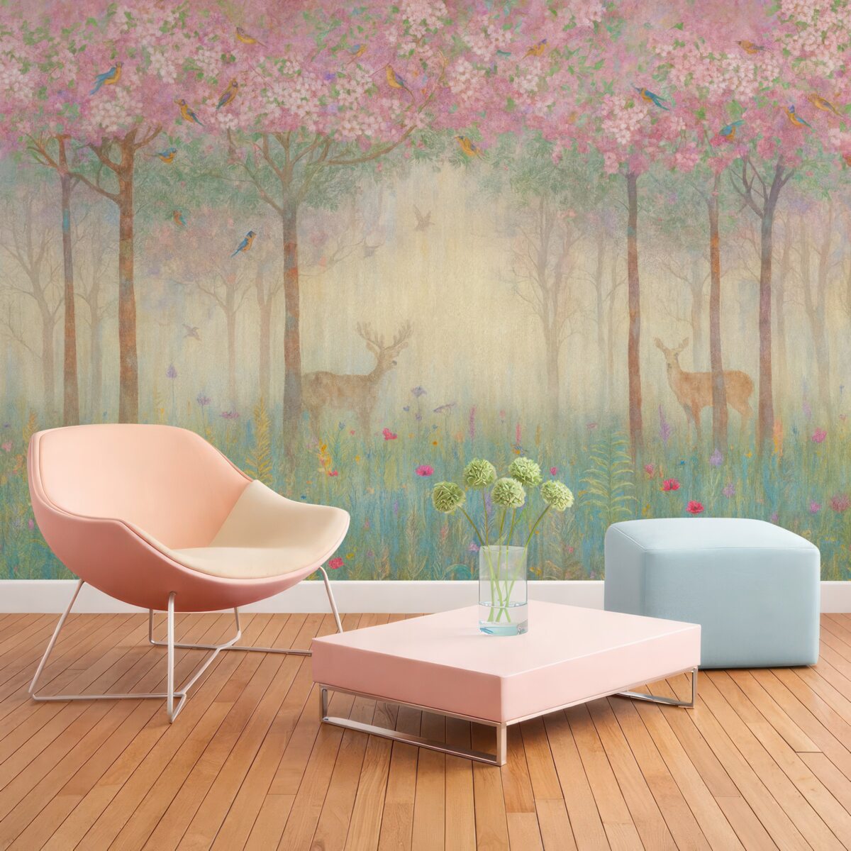 Fototapeta Jeleń w czarownym lesie.