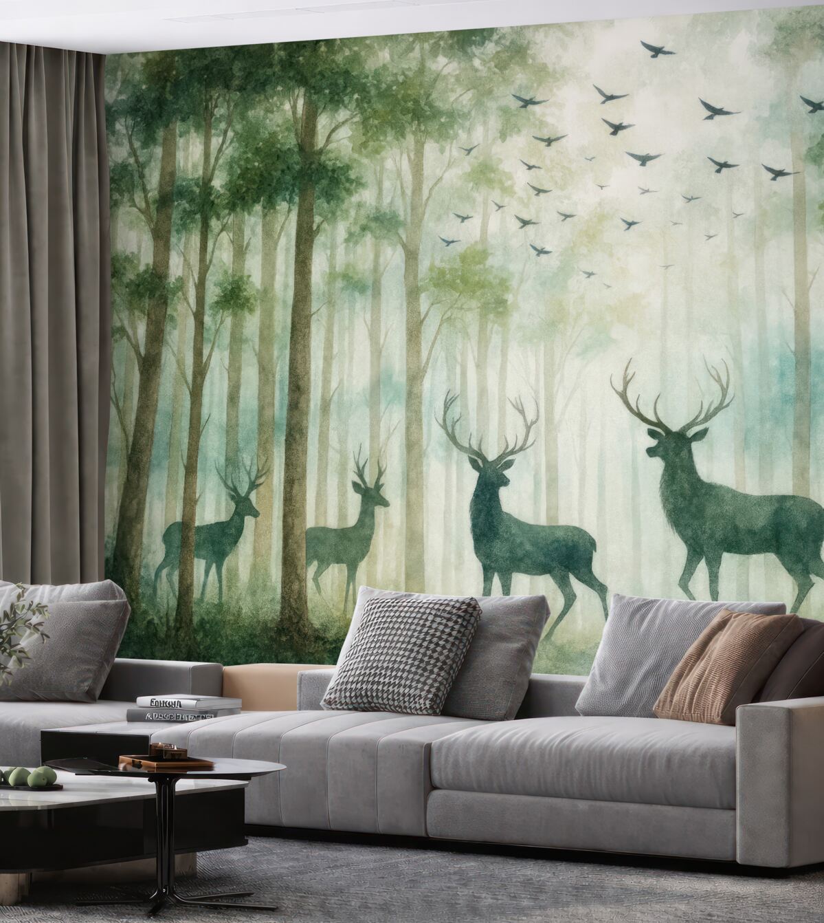 Fototapeta Dzikie zwierzę w lesie.