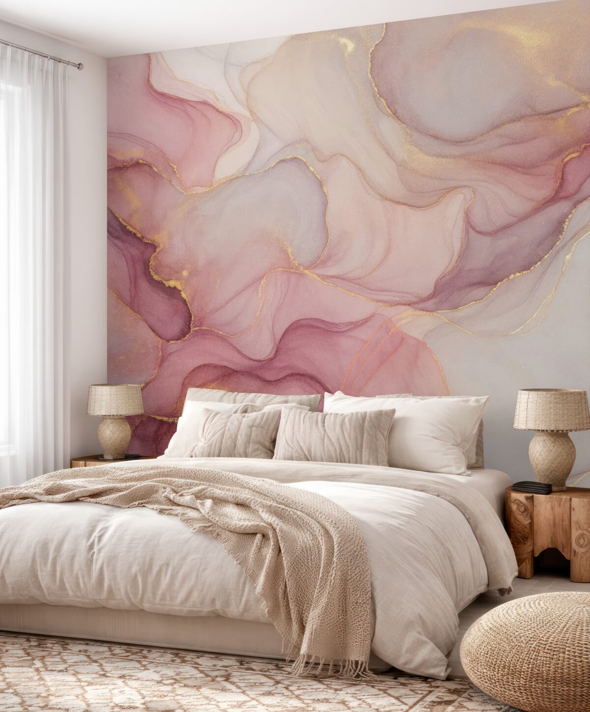 Fototapeta Plyn w odcieniu różowym.