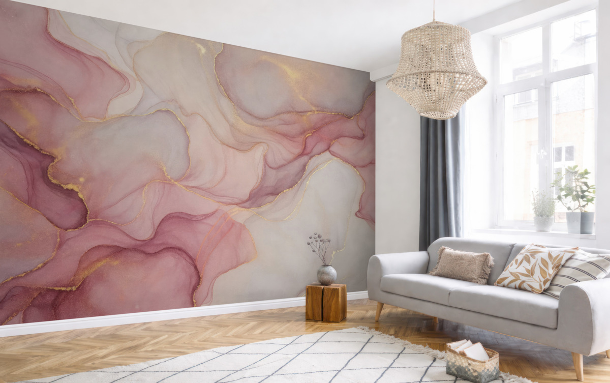 Fototapeta Plyn w odcieniu różowym.