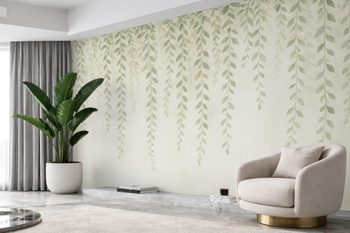 Fototapeta Winorośl z liśćmi.