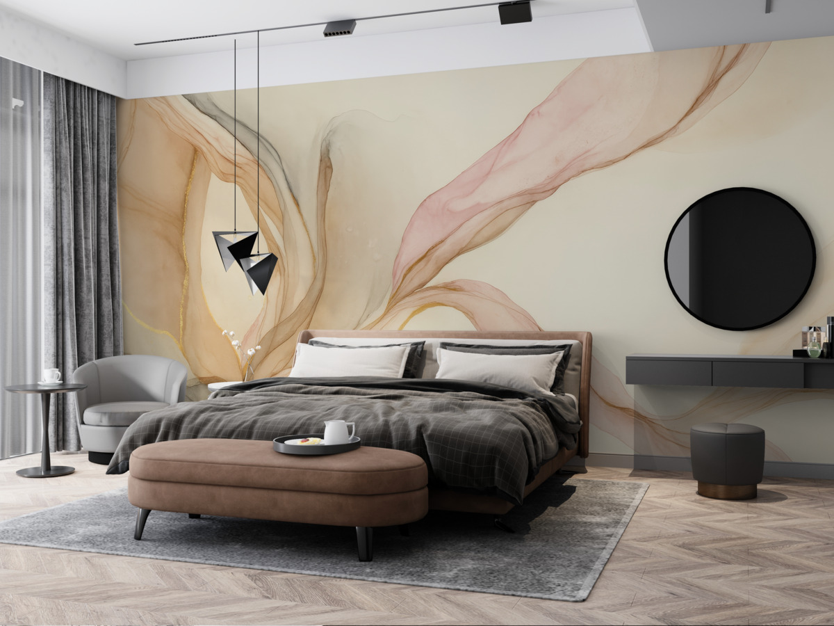 Fototapeta Farby płynne, efekt kamienia marmurowego.