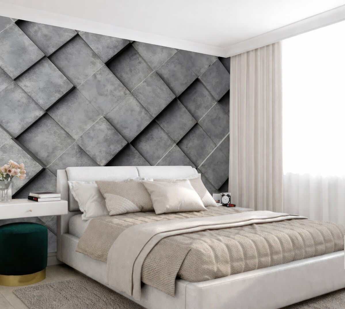 Fototapeta Klonowy zarys na ścianie.