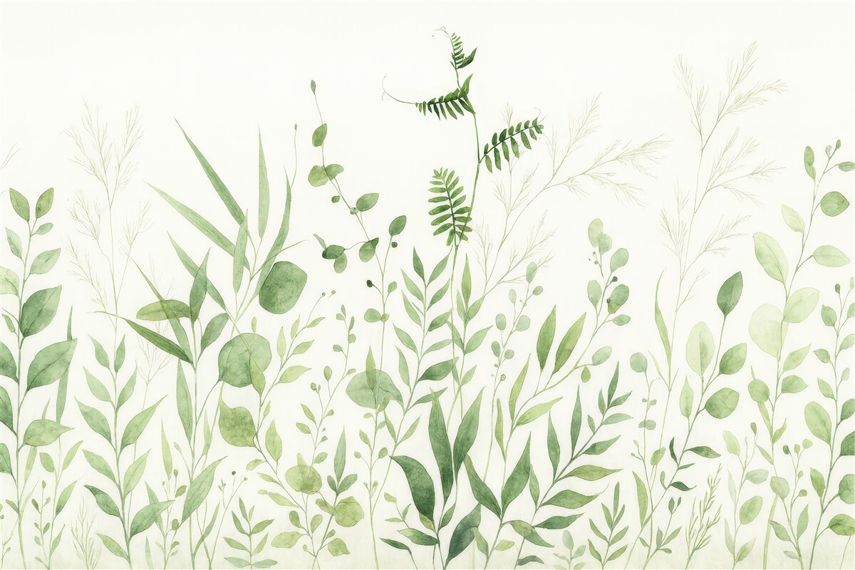 Fototapeta Zielone dzikie konary.