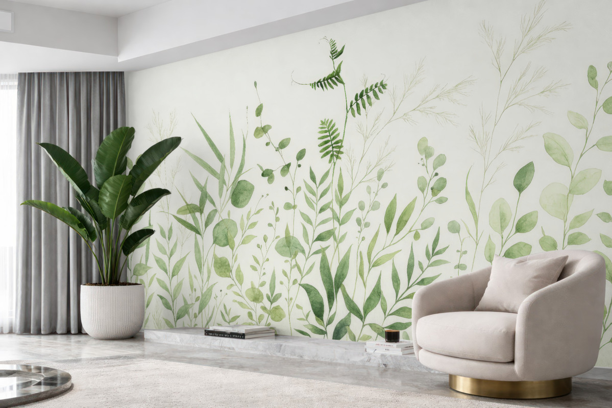 Fototapeta Zielone dzikie konary.