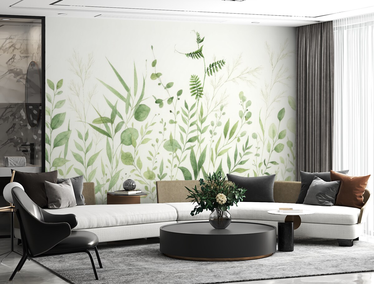 Fototapeta Zielone dzikie konary.