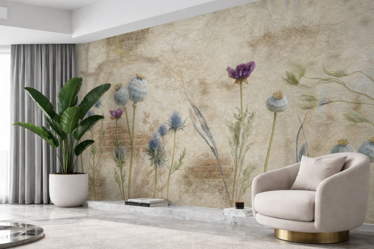 Fototapeta Rośliny kwiatowe i rośliny aromatyczne.