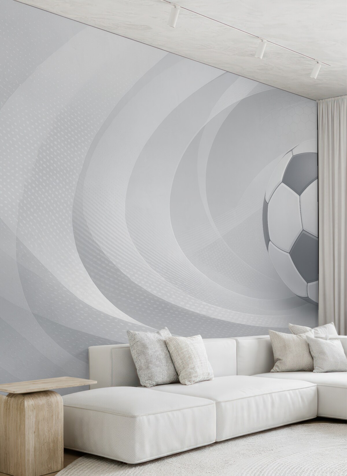 Fototapeta Piłka na murawie futbolowej.