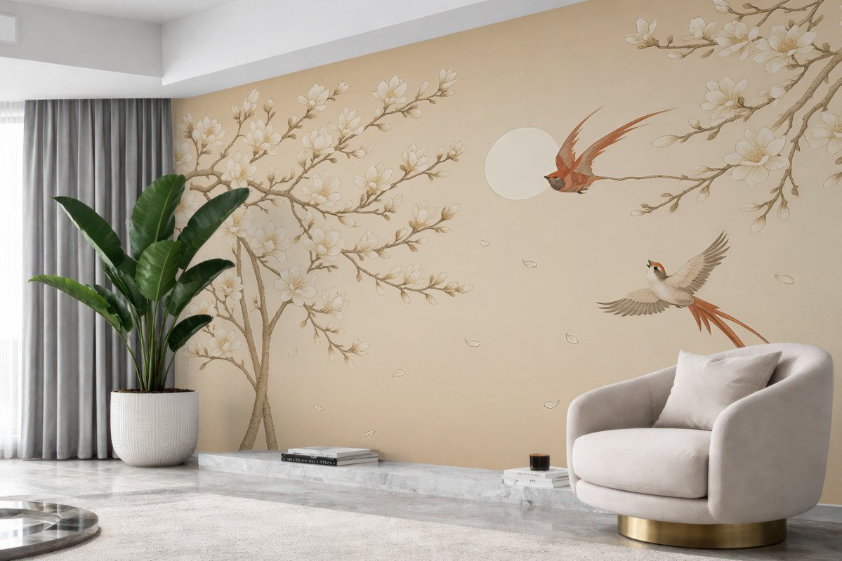 Fototapeta Ptaki w stylu chińskim.