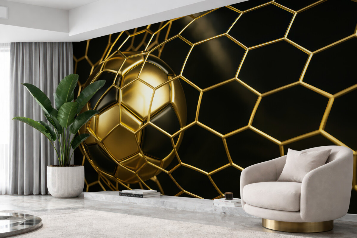 Fototapeta Kolejna piłka nożna w golu.