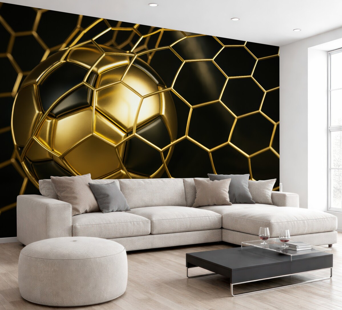 Fototapeta Kolejna piłka nożna w golu.