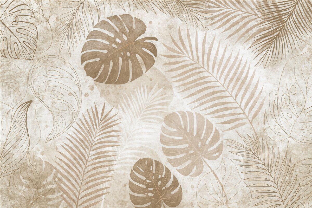 Fototapeta Imponujące liście 3D w stylizacji