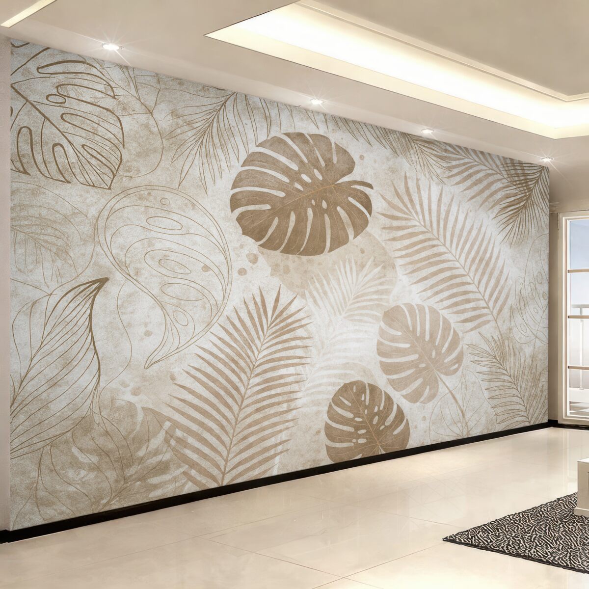 Fototapeta Imponujące liście 3D w stylizacji