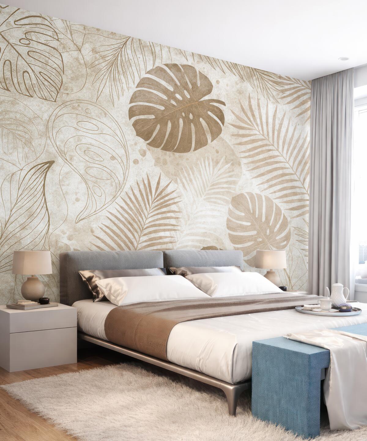 Fototapeta Imponujące liście 3D w stylizacji