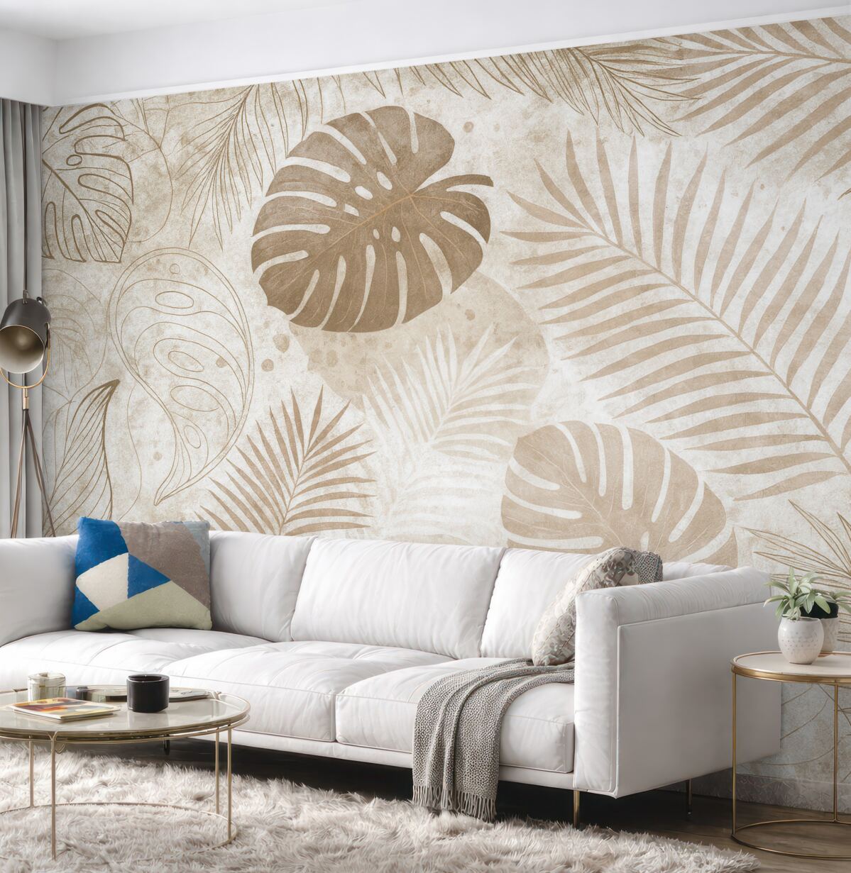 Fototapeta Imponujące liście 3D w stylizacji