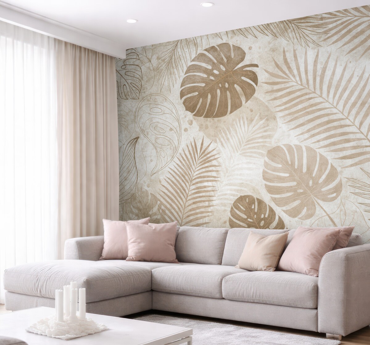 Fototapeta Imponujące liście 3D w stylizacji