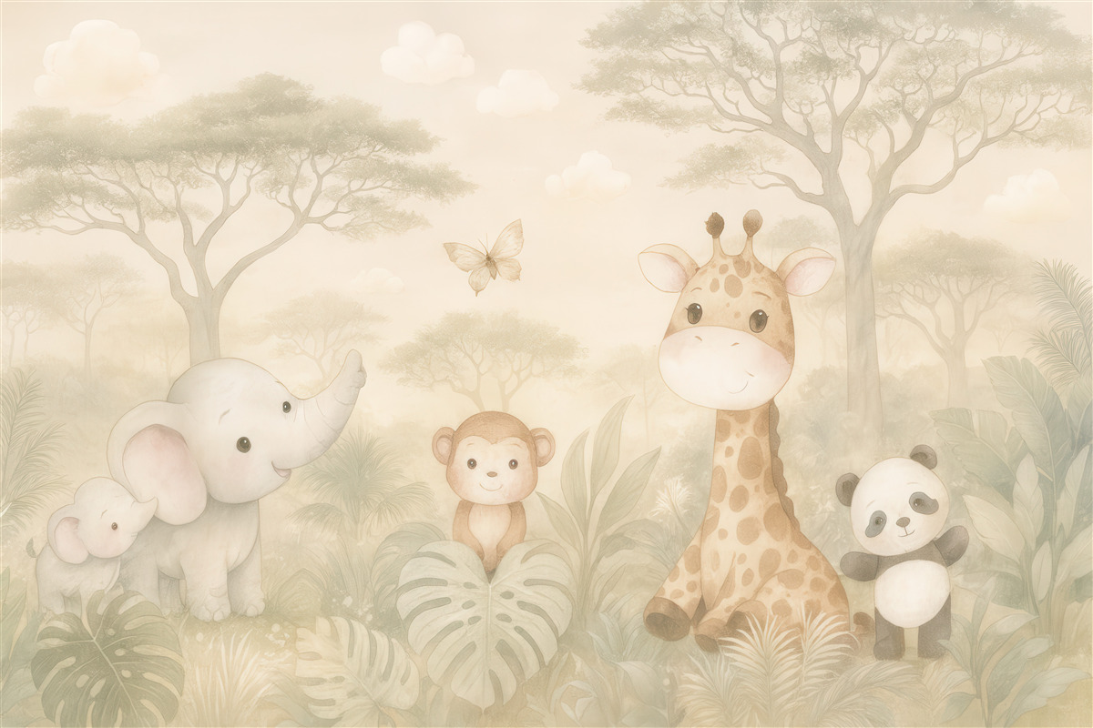 Fototapeta Urocze małe zwierzątka w sawannie.