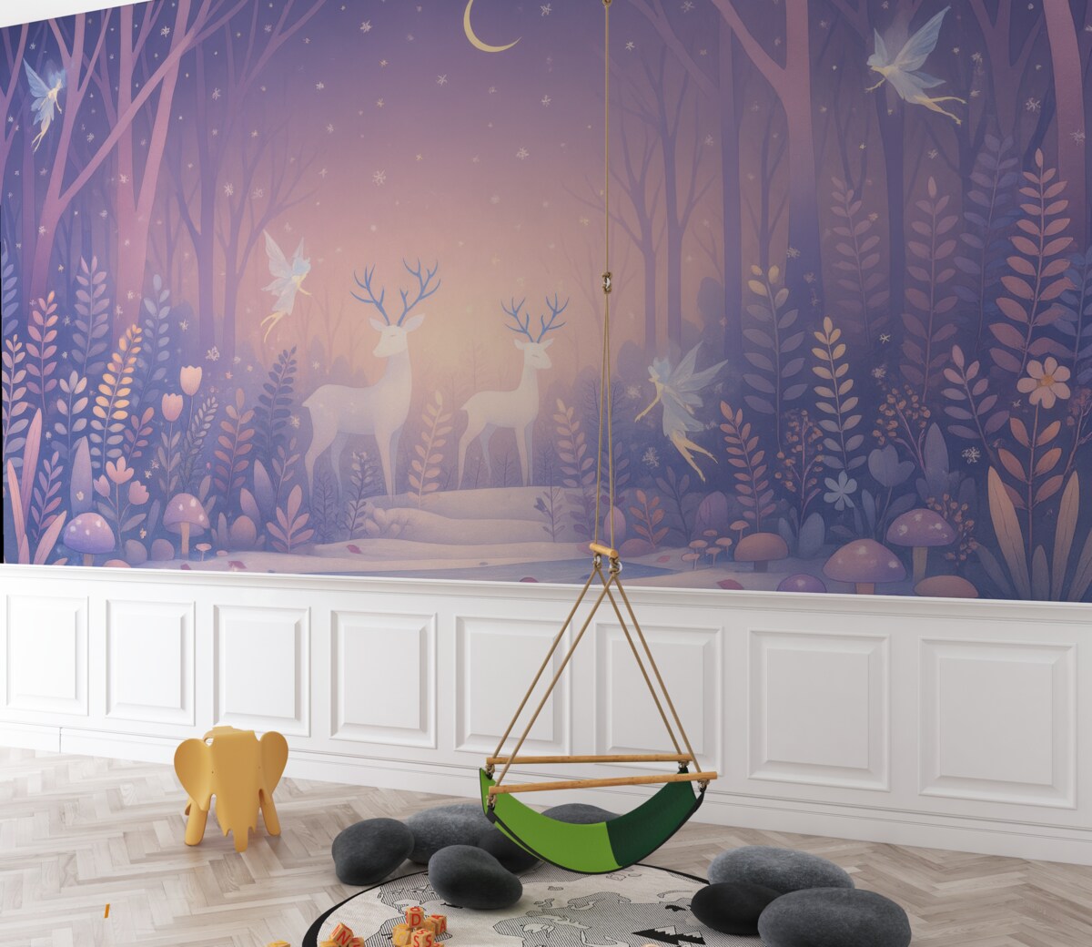 Fototapeta Nocne zabawy w zaczarowanym lesie.