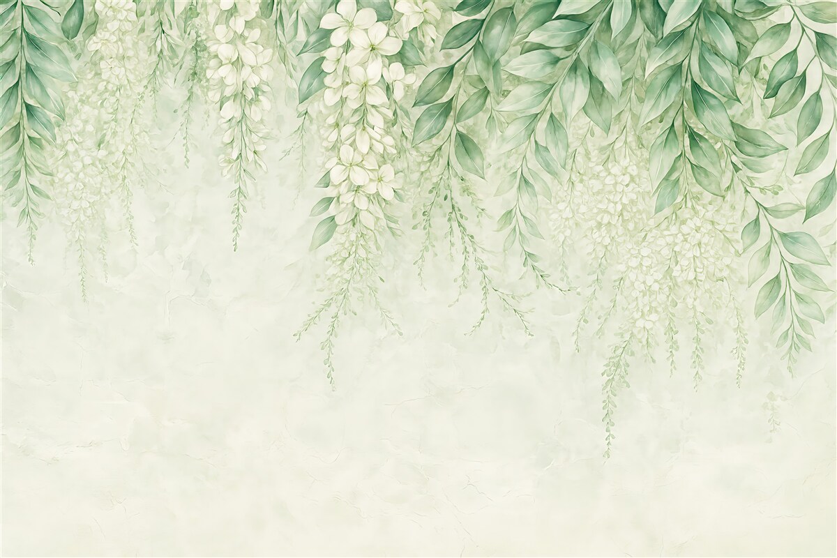 Fototapeta Roślinne kwiaty na marmurze.