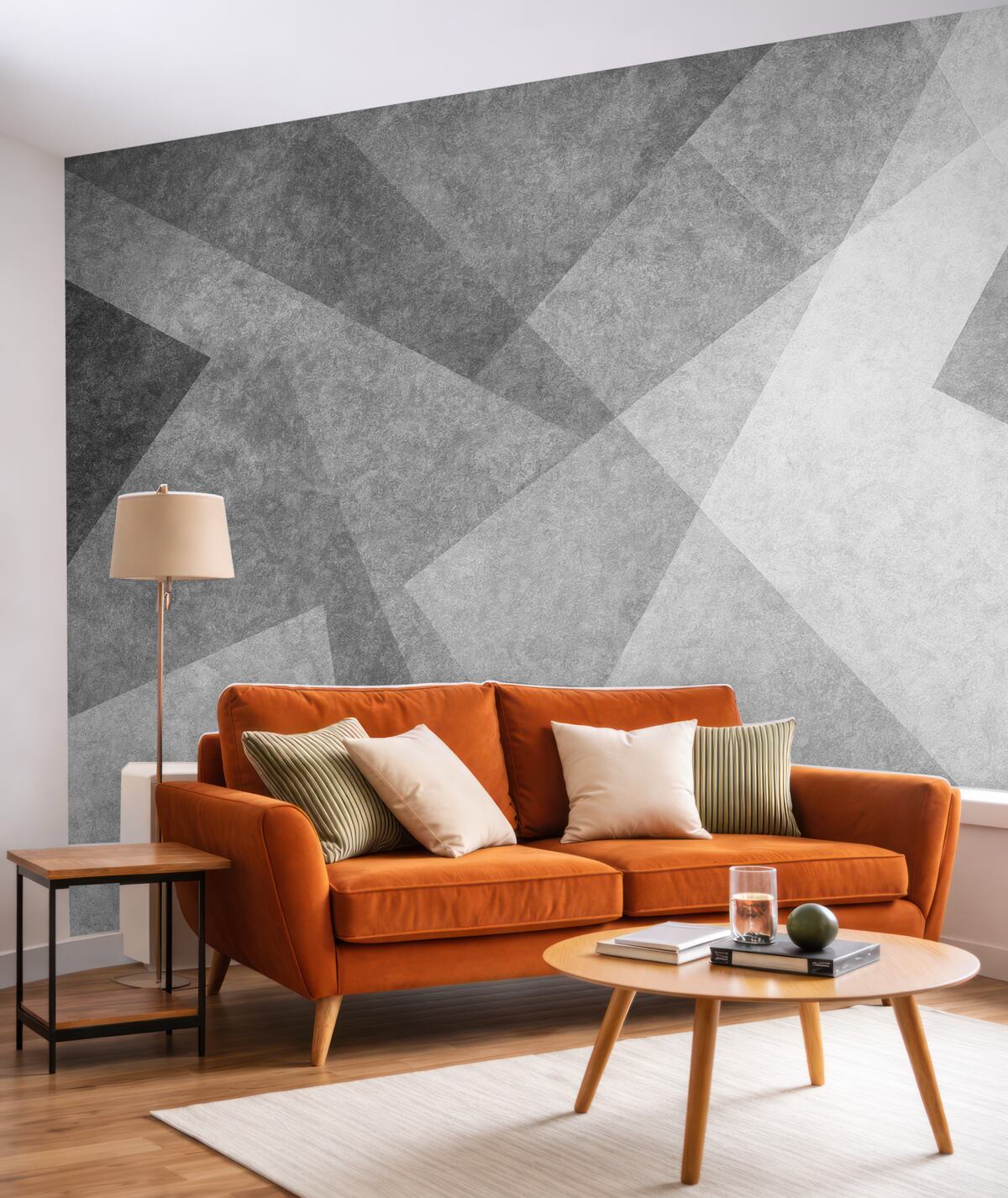 Fototapeta Abstrakcyjna geometria w odcieniach szarości.