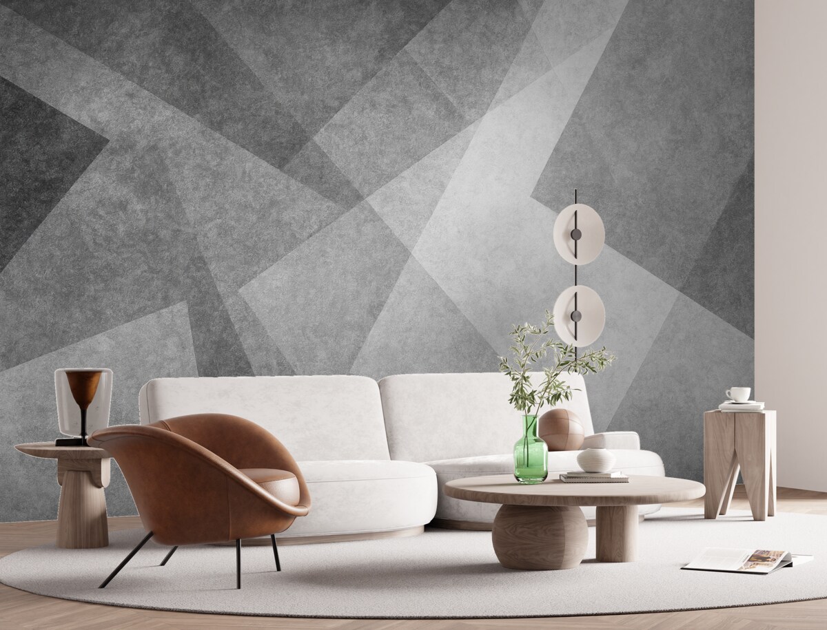 Fototapeta Abstrakcyjna geometria w odcieniach szarości.