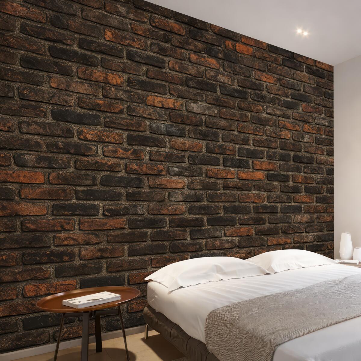 Fototapeta Czarna cegła.